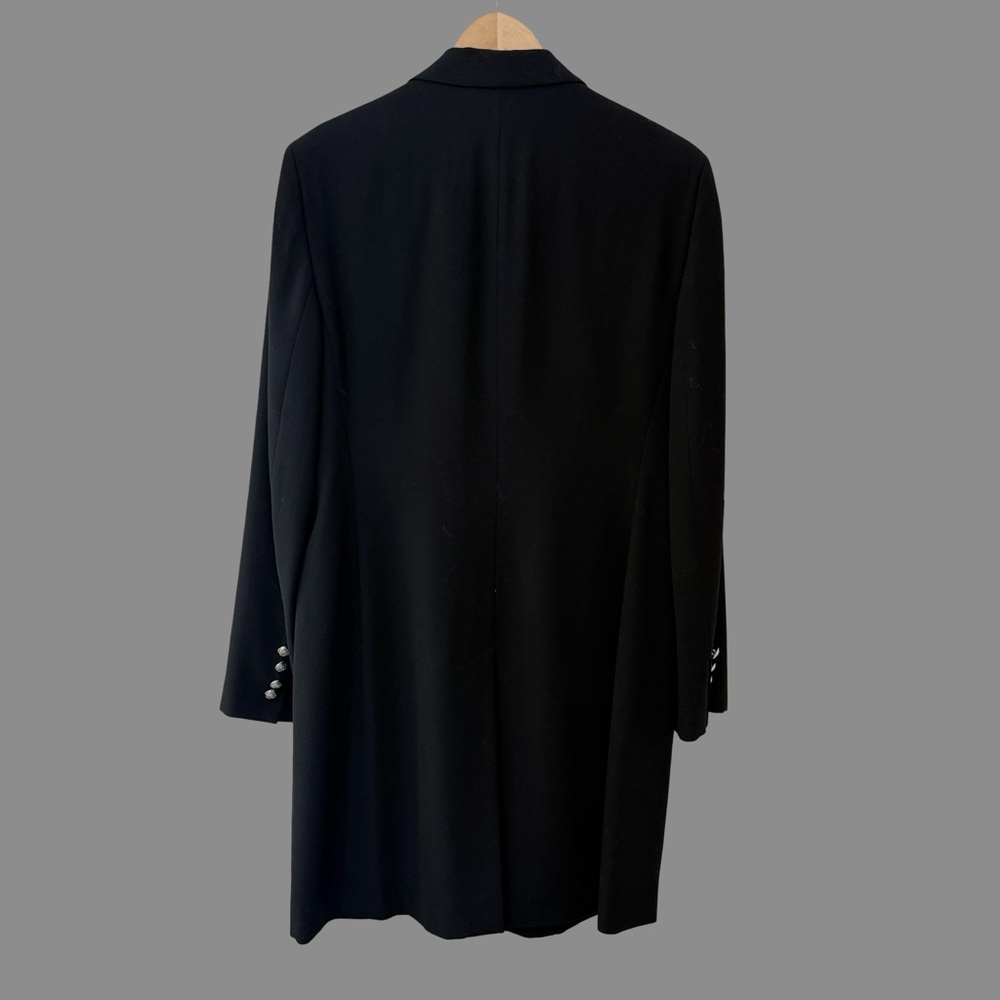 Lauren Ralph Lauren Black Long Lightweight 100% Wool Coat US12 - Picture 3 of 10
